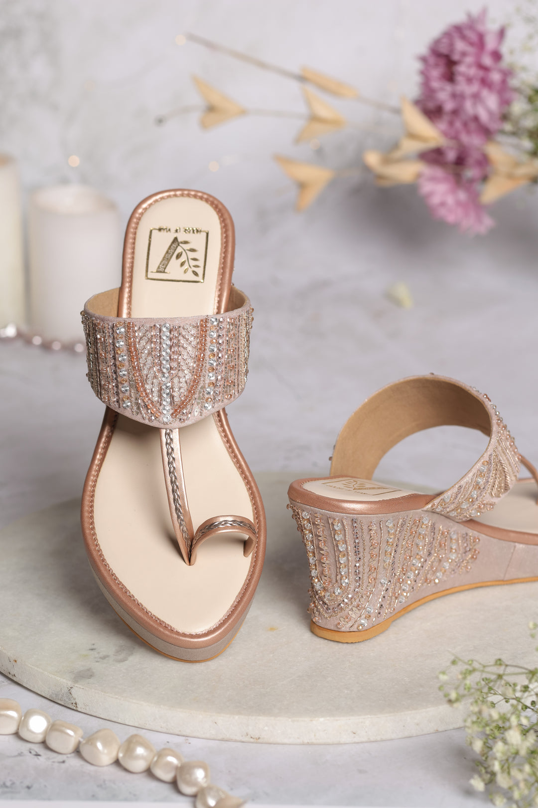 Peep Toe Bridal Lehenga Sandals Sandals For Lehenga Premium