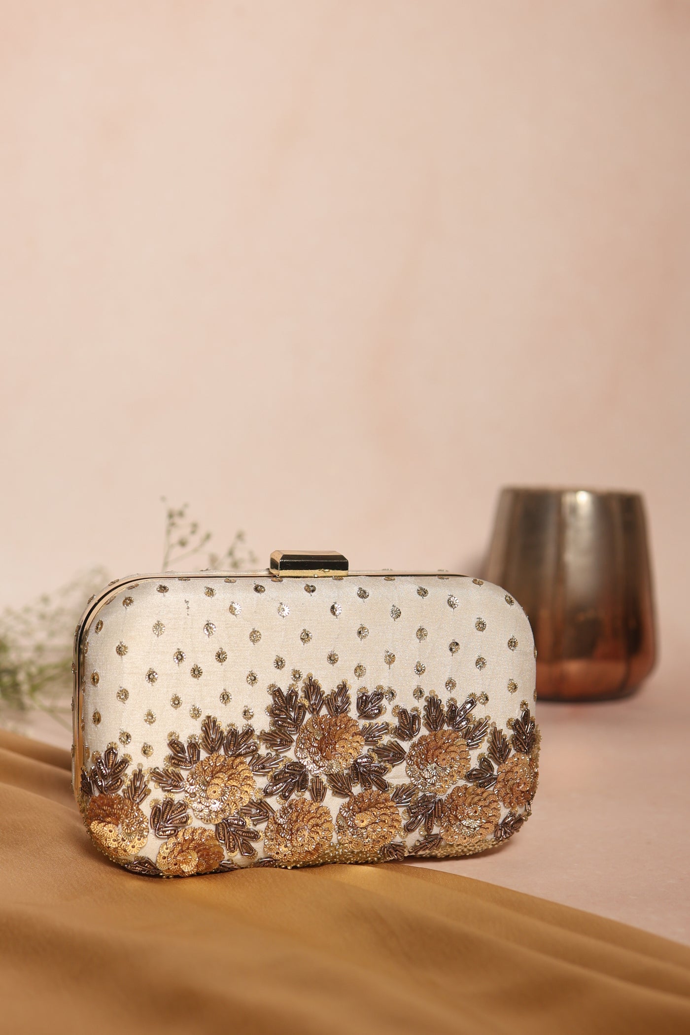 Ivory Blossom Clutch