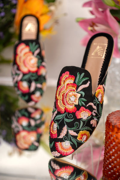 Floral Pop Mules