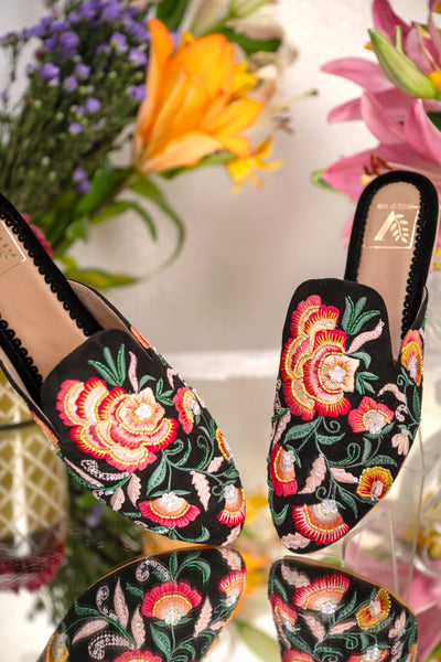 Floral Pop Mules