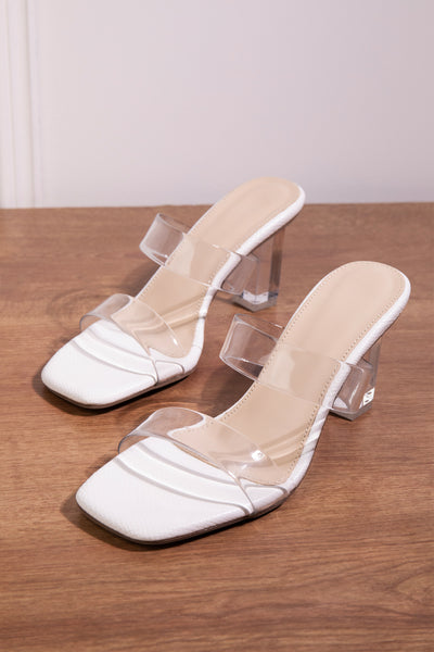Veronica White Heels