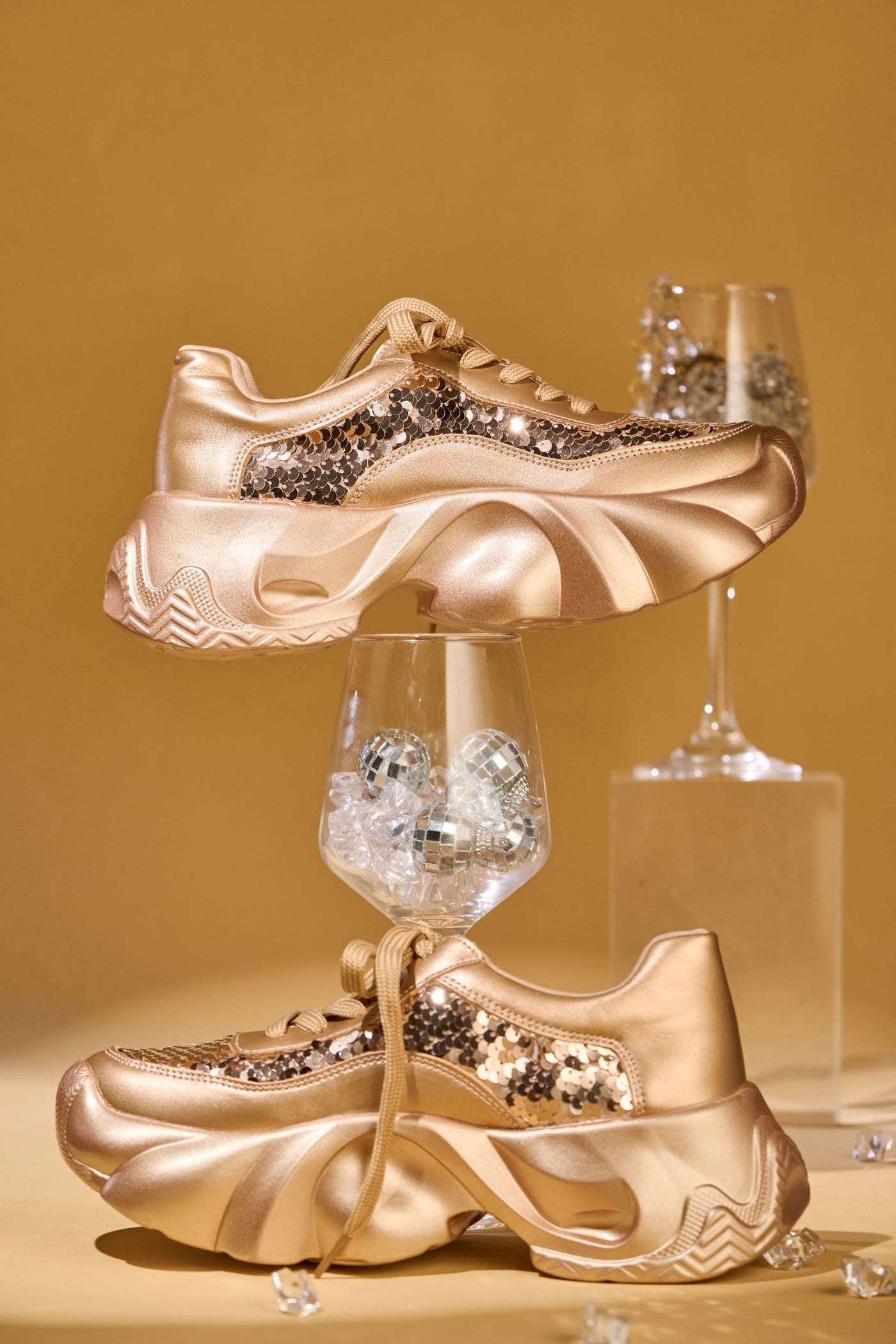 Aurelia Rose Gold Sneakers