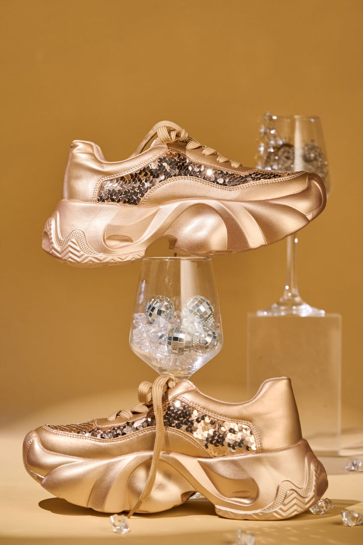 Aurelia Rose Gold Sneakers – House Of Vian
