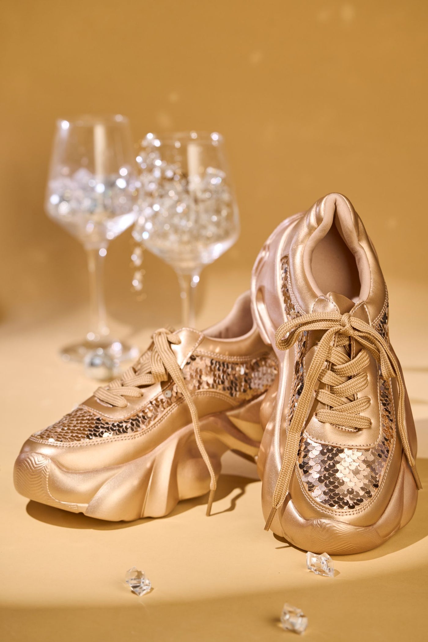 Aurelia Rose Gold Sneakers