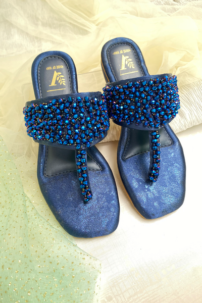 Kyra Blue T-strap Flats