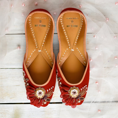 Red Anarkali Juttis [ PQB x Vian ]