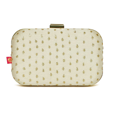 Ivory Blossom Juttis & Handbag Combo