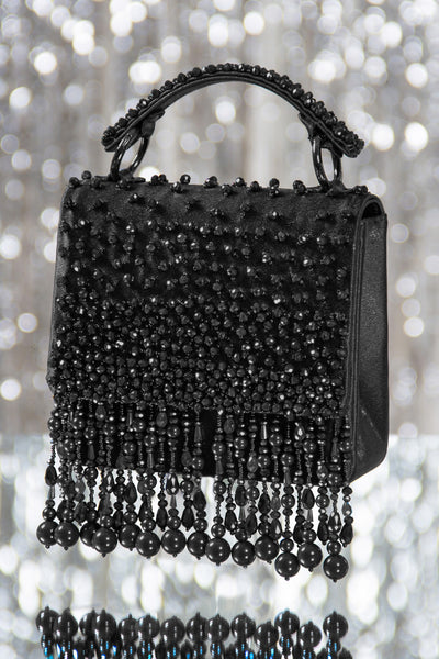 Kyra Black Flats & Handbag Combo