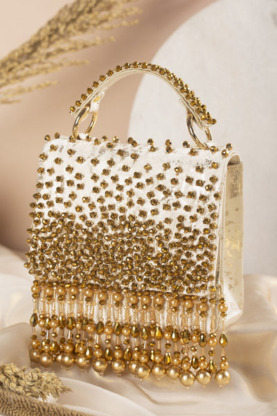 Kyra Gold Wedges & Handbag Combo
