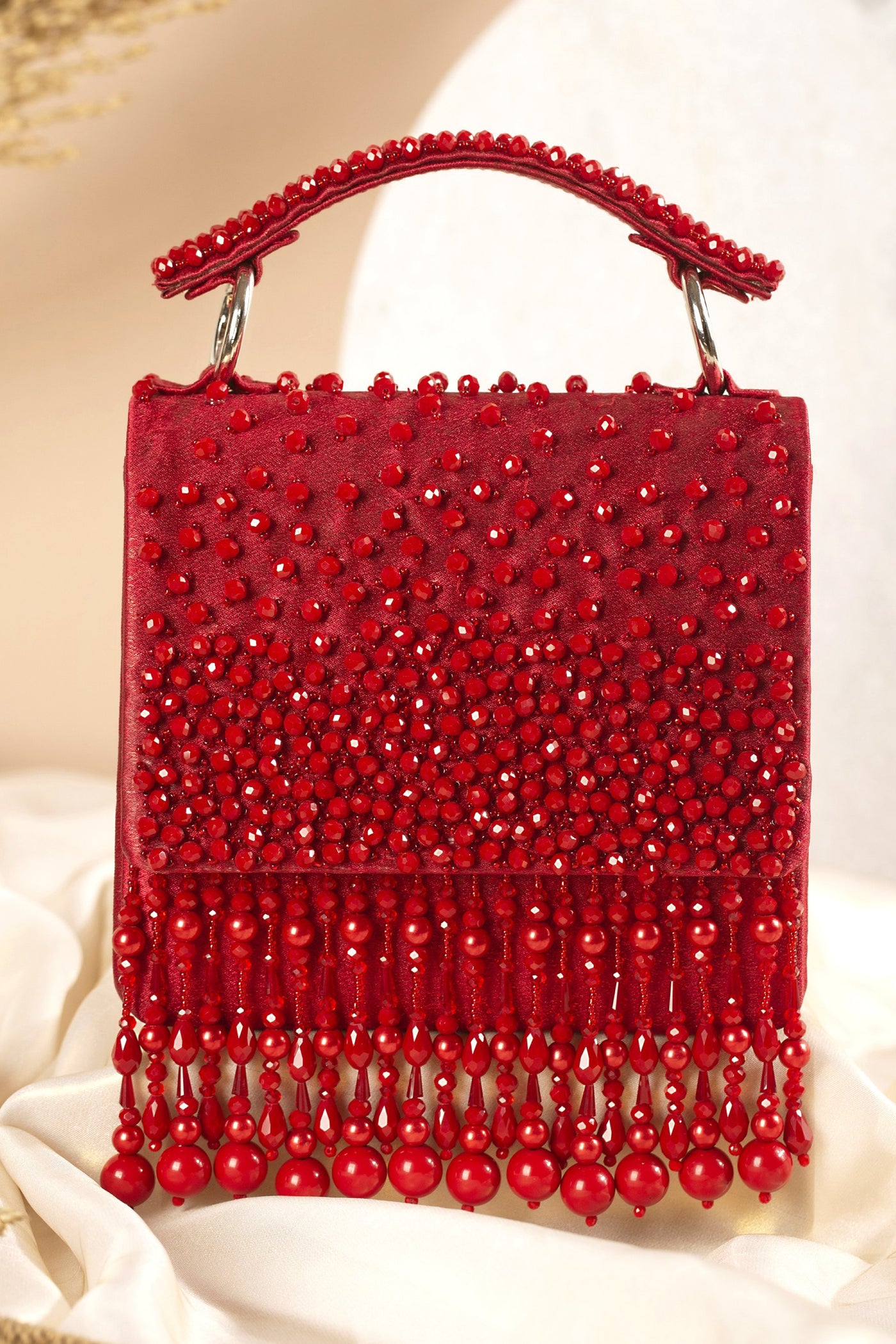 Kyra Red Flats & Handbag Combo