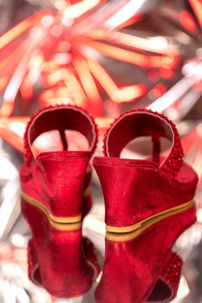 Kyra Red Wedges & Handbag Combo