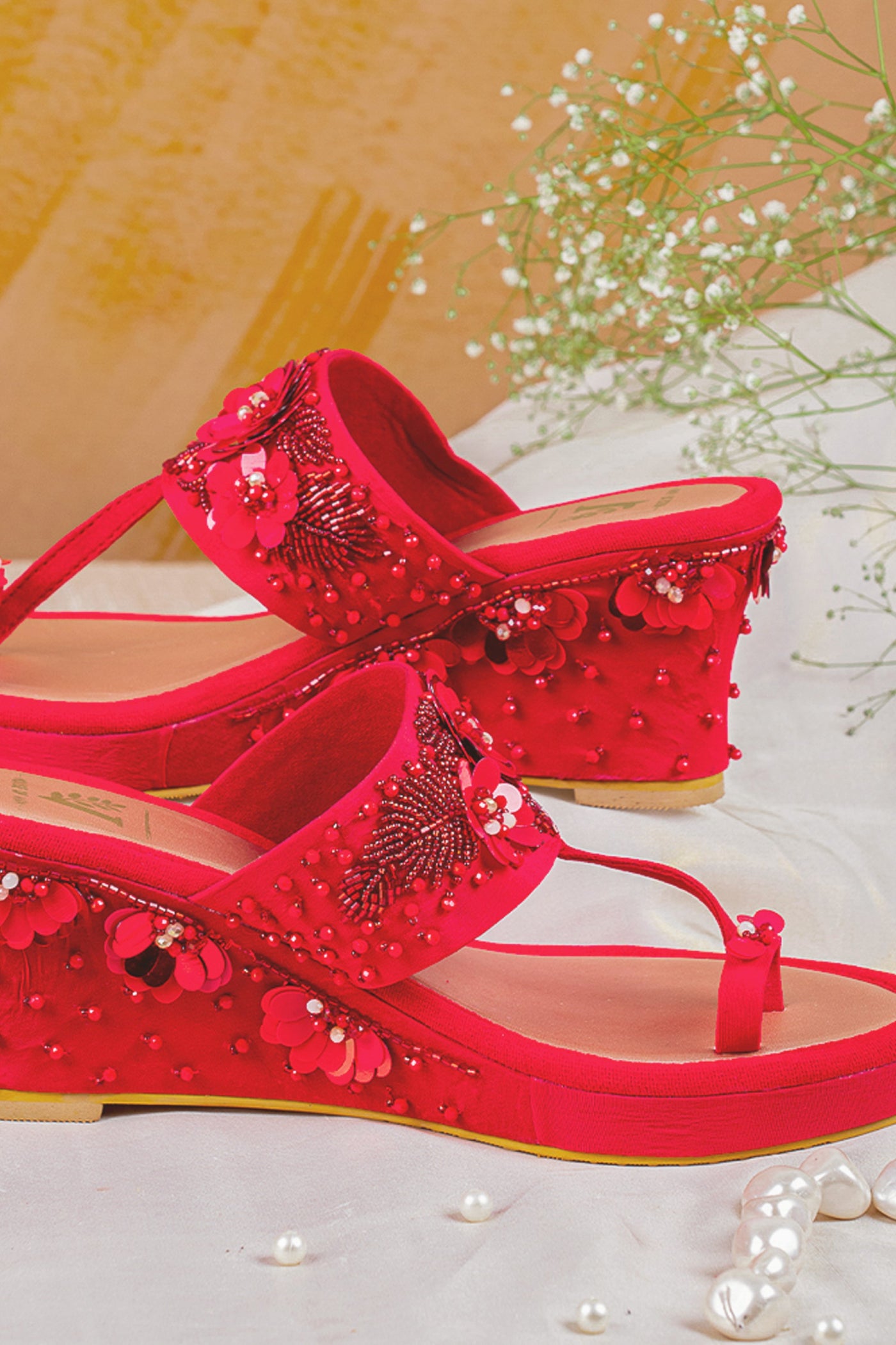 Laila Wedges & Potli Combo