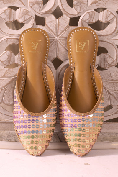 Peachy Peony Open-Back Juttis