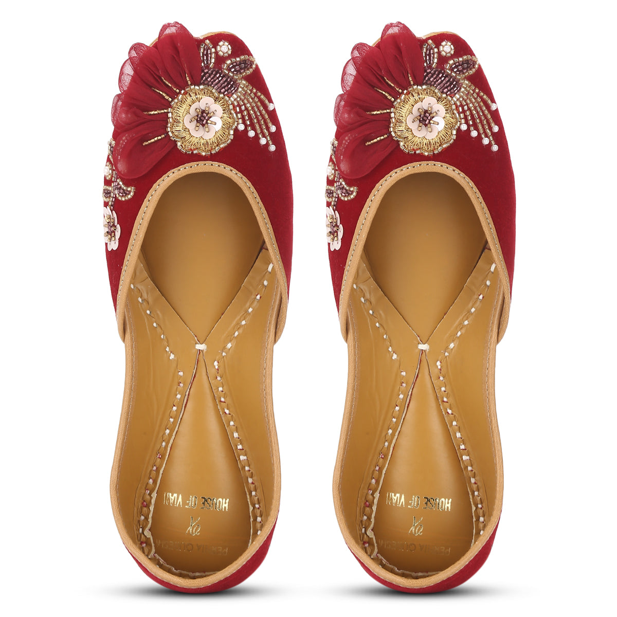 Red Anarkali Juttis [ PQB x Vian ]